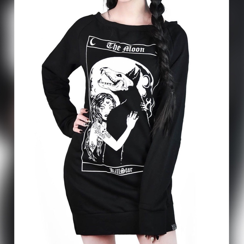Killstar wolf moon sweater dress